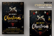 2 Christmas Elegant Flyers / Cards, a Flyer Template by PixelsDesign (Thumbnail 1 of 3)