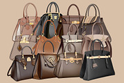 Luxury Handbags Clipart Collection, an Object Illustration by Une Affaire de Filles (Thumbnail 2 of 4)