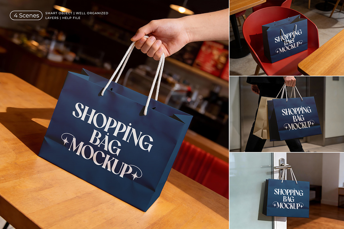 Shopping Bag Mockup, a Product Mockup by Pitchlook.Studio (Photo 1 of 5)