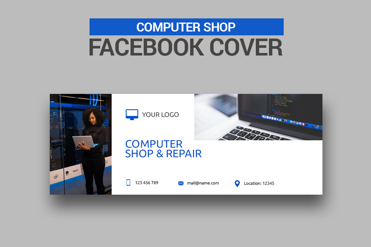 Computer Shop Facebook Covers - SK, a Social Media Template by UNIK Agency