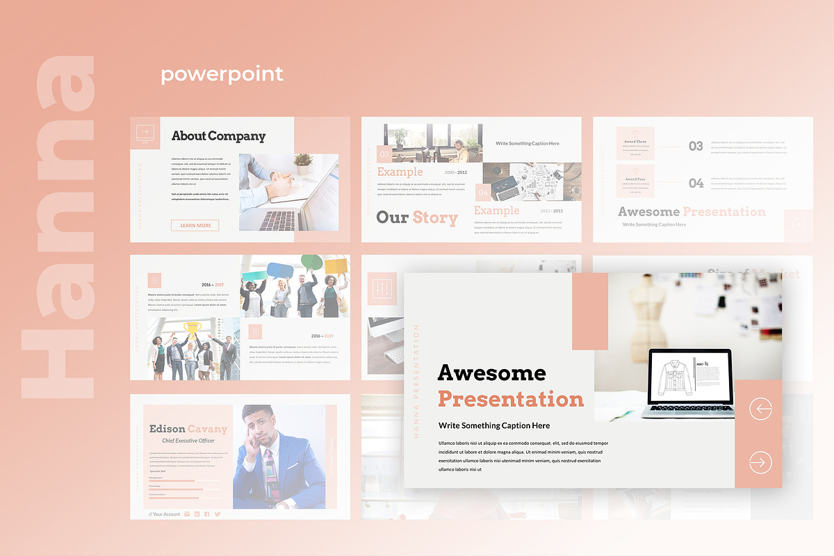 Hanna - Powerpoint Presentation, a Presentation Template by TMint Creative