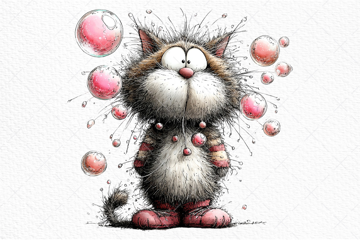 Whimsical Baby Cat Clipart Png, an Illustration by Craft Nest (Photo 10 of 11)