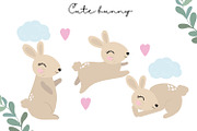 Easter cute bunny clipart, an Animal Illustration by SleptArt (Thumbnail 2 of 8)