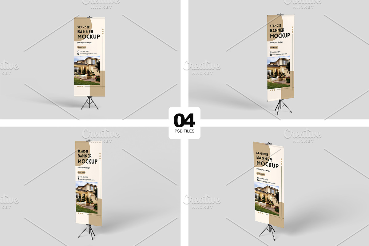 Tripod Stand Banner Mockup, an Advertising Mockup by Graphicell (Photo 1 of 5)