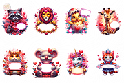 Valentine Animal Sign PNG Clipart, an Animal Illustration by KennedyStudio (Thumbnail 2 of 4)