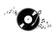 Vintage Vinyl Record & Turntable Bun, an Illustration by Creativeshirt (Thumbnail 22 of 31)