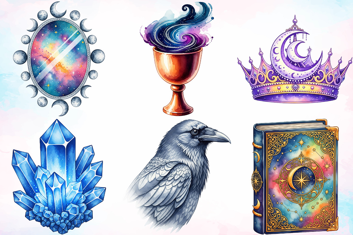 Enchanted Night Court Clipart Bundle, a Seasonal Illustration by Canvas Craft (Photo 5 of 8)