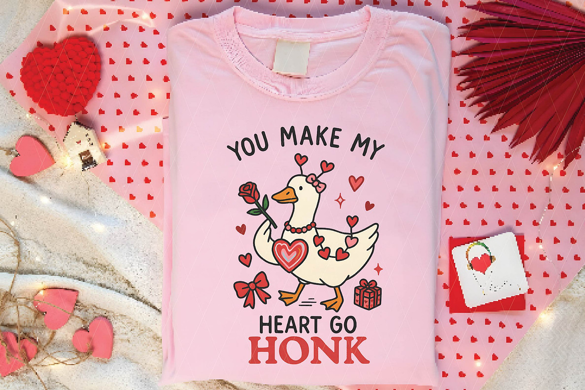 Funny Valentine Goose PNG, Valentine, an Illustration by DreamPrint404 (Photo 7 of 8)