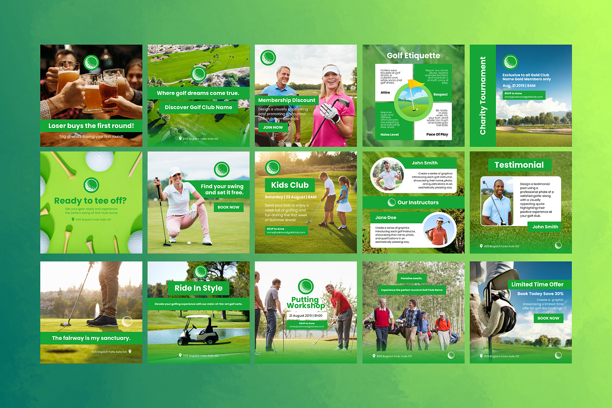 15 Golf Social Media, a Social Media Template by Sincerely Media (Photo 6 of 7)