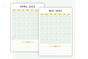 Minimalist Monthly Planner 2023