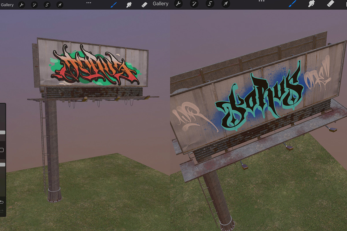 3d Graffiti Spots for Procreate ., an Architecture 3D Model by Torus1 (Photo 3 of 6)