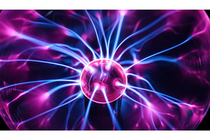A plasma ball emitting vibrant blue, an Abstract Photo by Igor Tichonow