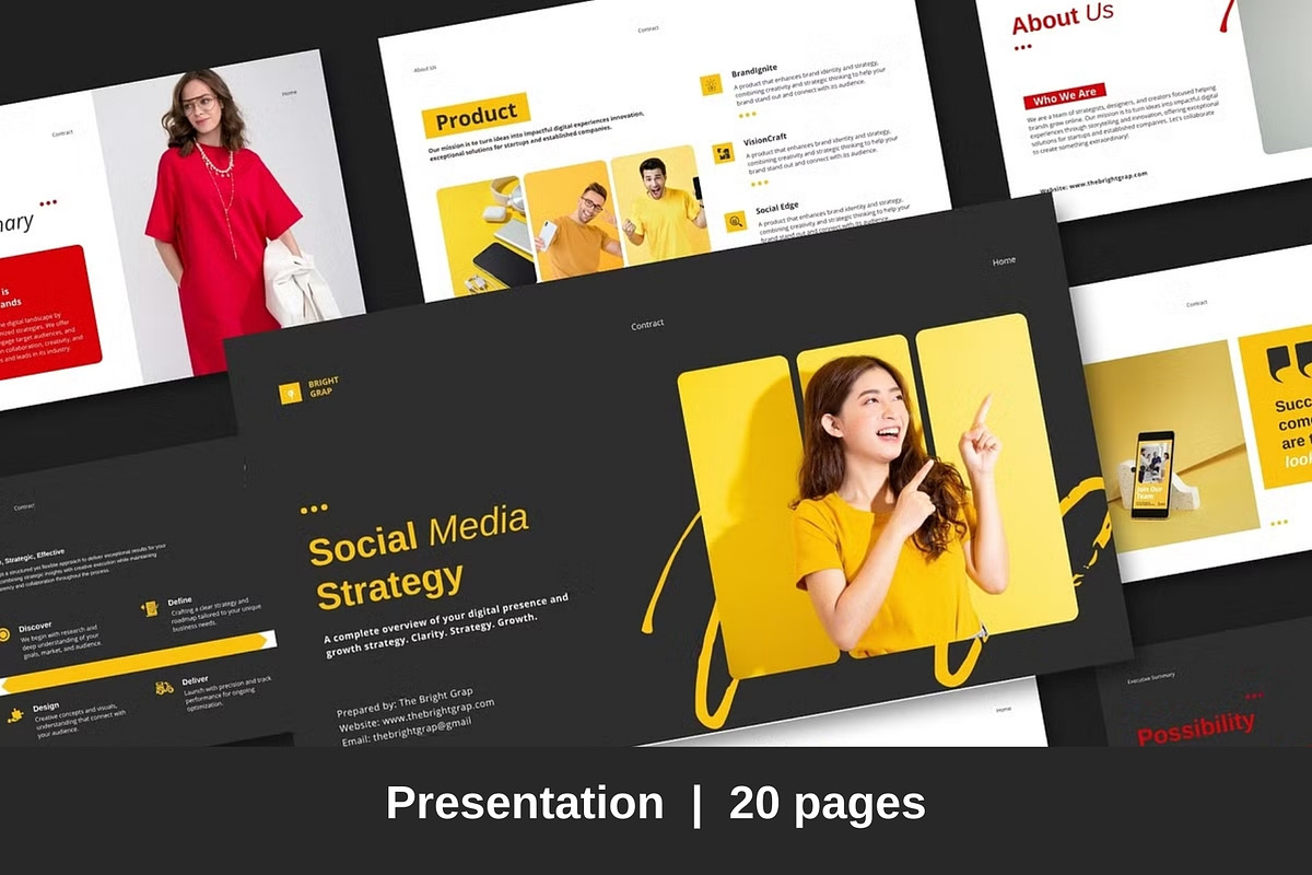 Creative Digital Agency Canva Bundle, a Templates & Theme by TheBrightGrap (Photo 12 of 17)