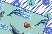 Watercolor nautical illustration, an Object Illustration by AkvarelRiver (Thumbnail 14 of 18)