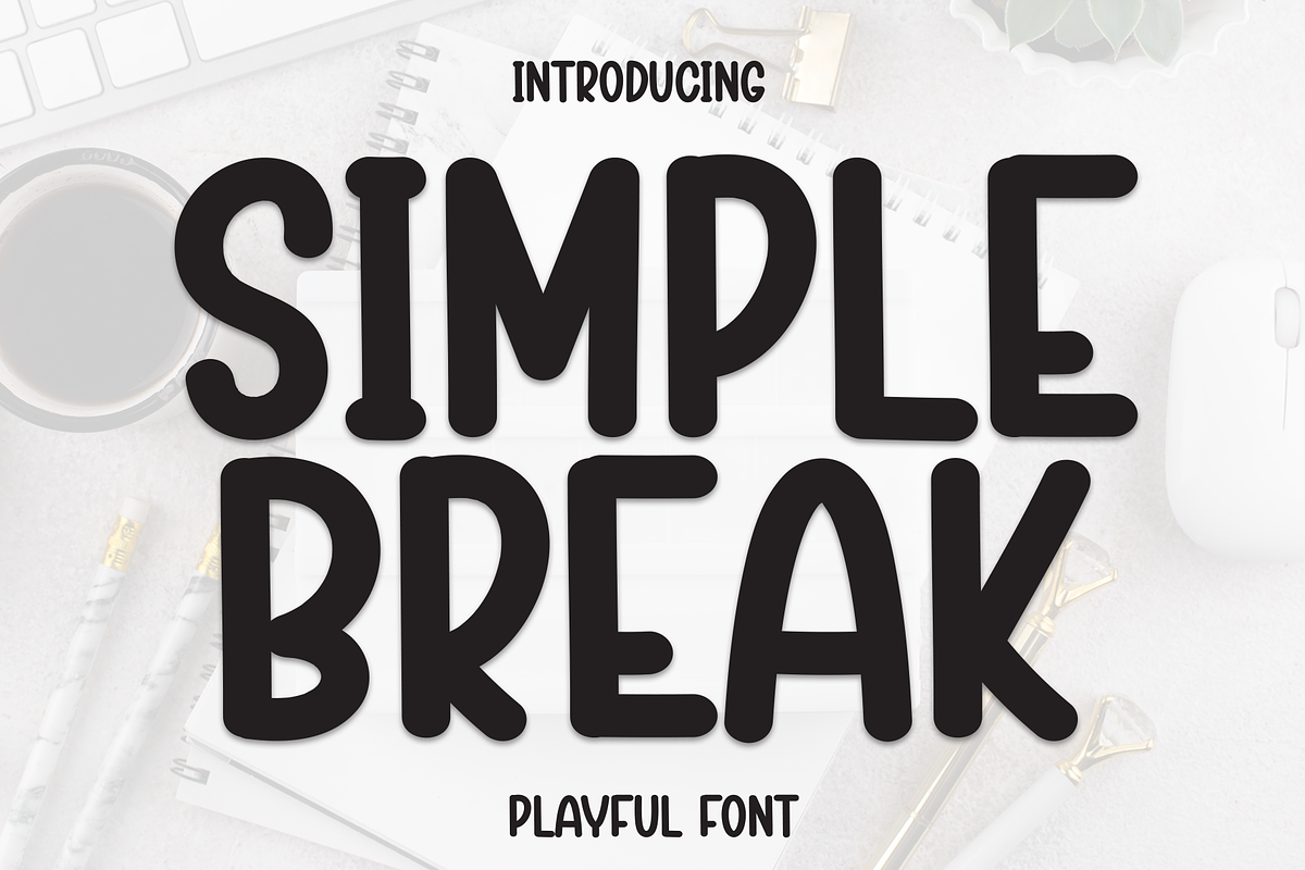Simple Break | Script Font, a Script Font by Scratchones (Photo 1 of 8)