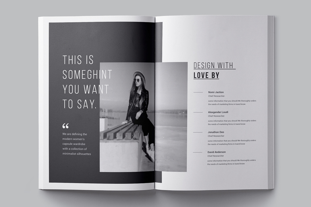 Fashion Lookbook Template, Canva, a Brochure Template by DesVert (Photo 3 of 10)