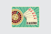 Casino vintage poster., a Decorative Illustration by PoPaShop (Thumbnail 4 of 15)