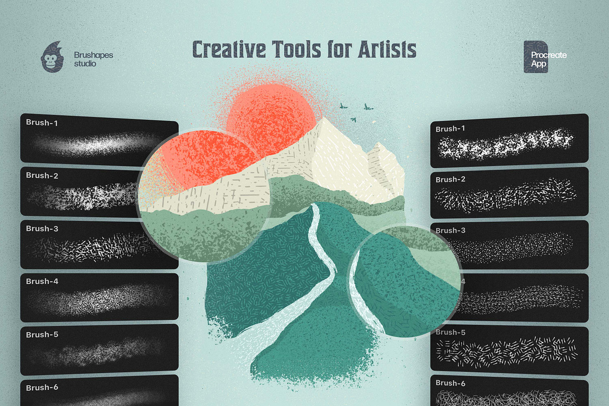 Procreate Shader Brushes Bundle, a Brush Add-On by brushapes.com (Photo 26 of 33)