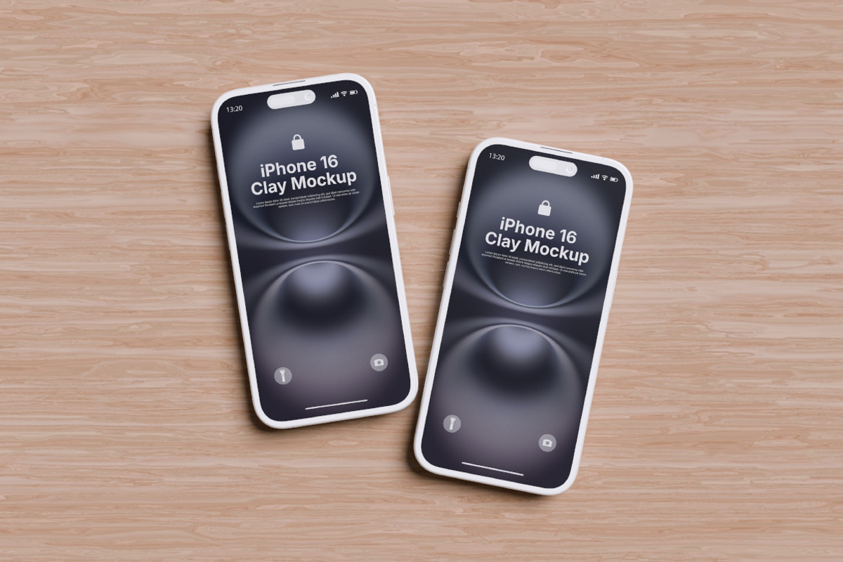 iPhone 16 Clay Mockup, an iPhone Mockup by swsi-studio (Photo 3 of 5)