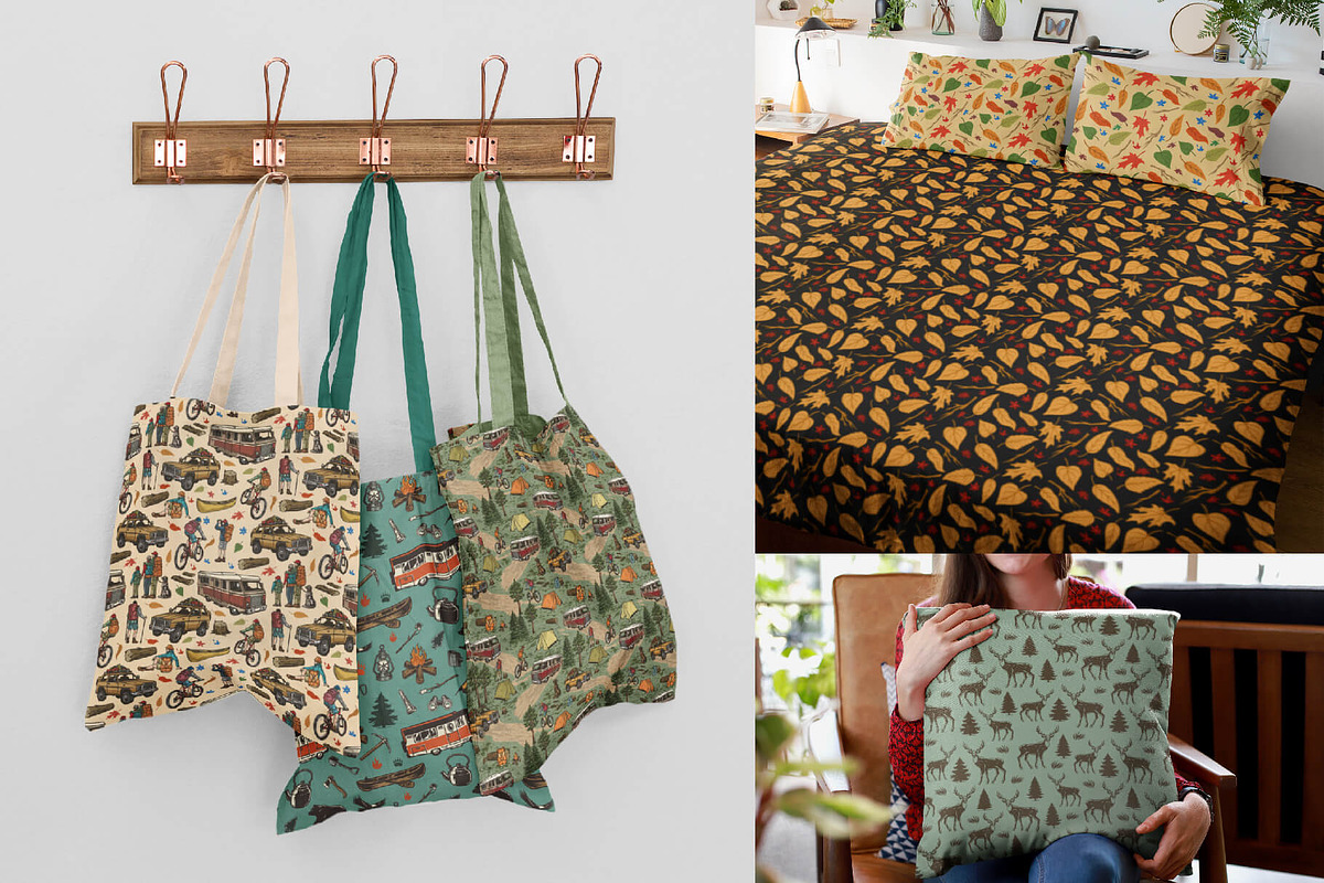 35 Retro Camping patterns, a Pattern Graphic by DGIM studio (Photo 6 of 6)