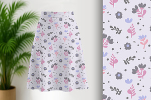 Delicate Purple Floral Seamless
