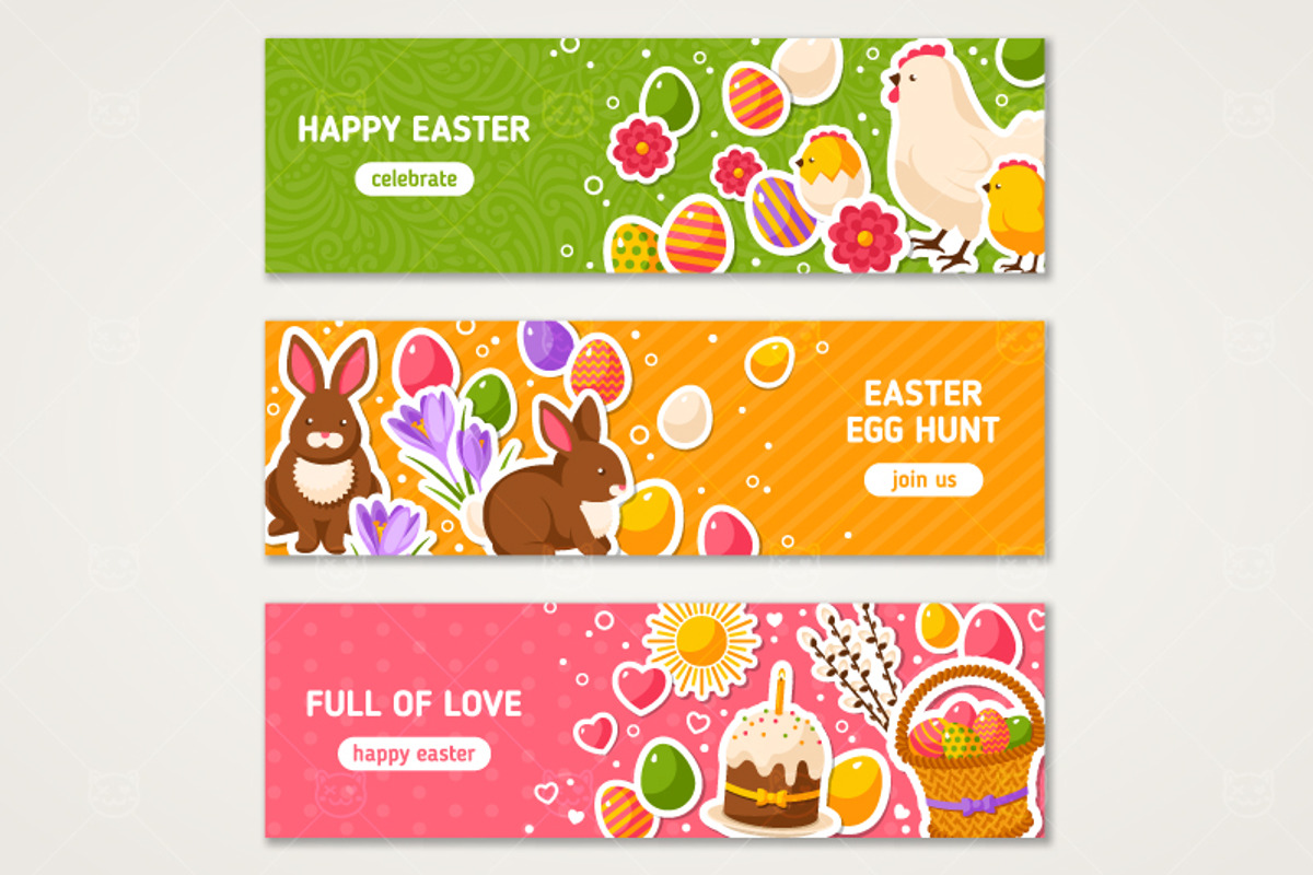 Easter Banners Set, a Templates & Theme by kotoffei (Photo 2 of 3)