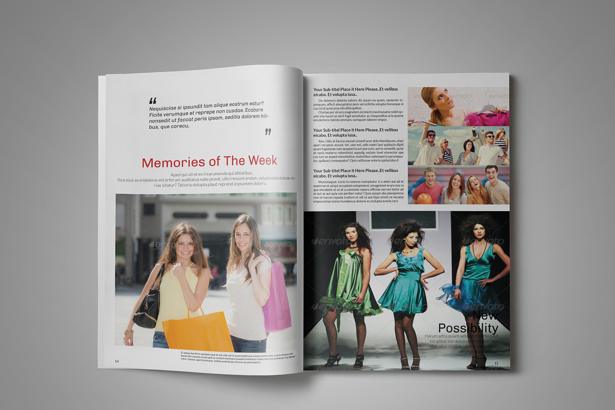 Clean & Modern Magazine Template, a Magazine Template by GreenDesign (Photo 2 of 5)