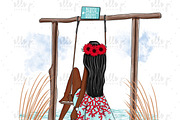 Boho Beach Scene Illustration, an Illustration by Elle P. Studio (Thumbnail 4 of 4)