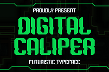 Digital Caliper-Futuristic Typeface