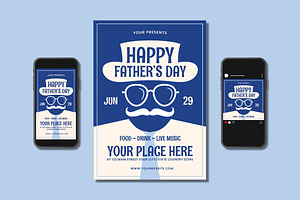 Happy Fathers Day Flyer Set