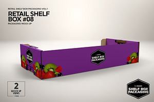 Retail Shelf Box 08 Packaging Mockup