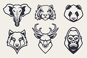 Animals Mascot Icons Vector Set, a Duotone Icon by Vecster (Thumbnail 5 of 17)