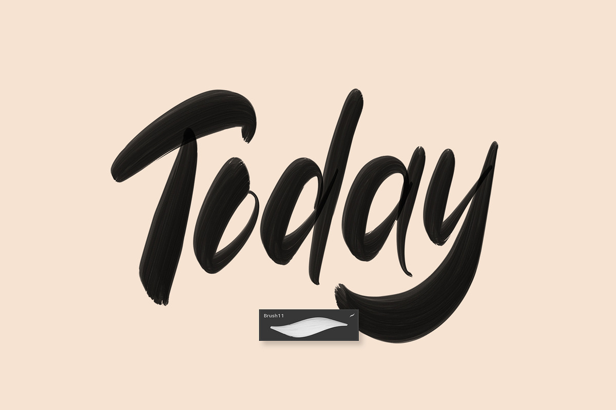 40+ Procreate Lettering Brushes, a Brush Add-On by Nurmiftah (Photo 14 of 18)