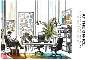 At The Office, a Person Illustration by Digital Art Creations (Thumbnail 1 of 7)