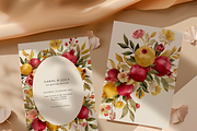 Watercolor Pomegranate Bouquet, a Decorative Illustration by ThaismotaCreativeCo (Thumbnail 7 of 10)
