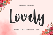 Lovely - Natural Handwritten, a Handwritten Font by Letterayu Studio (Thumbnail 1 of 6)
