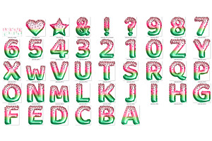 Watermelon Foil Balloon Alphabet