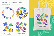 Fish & Seashells clipart, an Animal Illustration by Irina Ostapenko (Thumbnail 4 of 9)