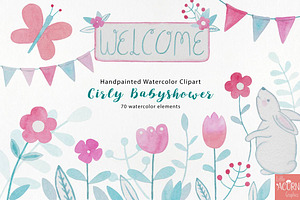 Girly Babyshower graphics pack