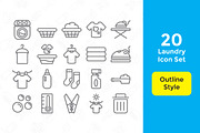 20 Laundry icon set with 3 styles, an Icon by Rudez Studio (Thumbnail 2 of 4)