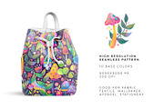 Funny Mushrooms Pattern | Floral, a Pattern Graphic by Velliniki (Thumbnail 9 of 10)