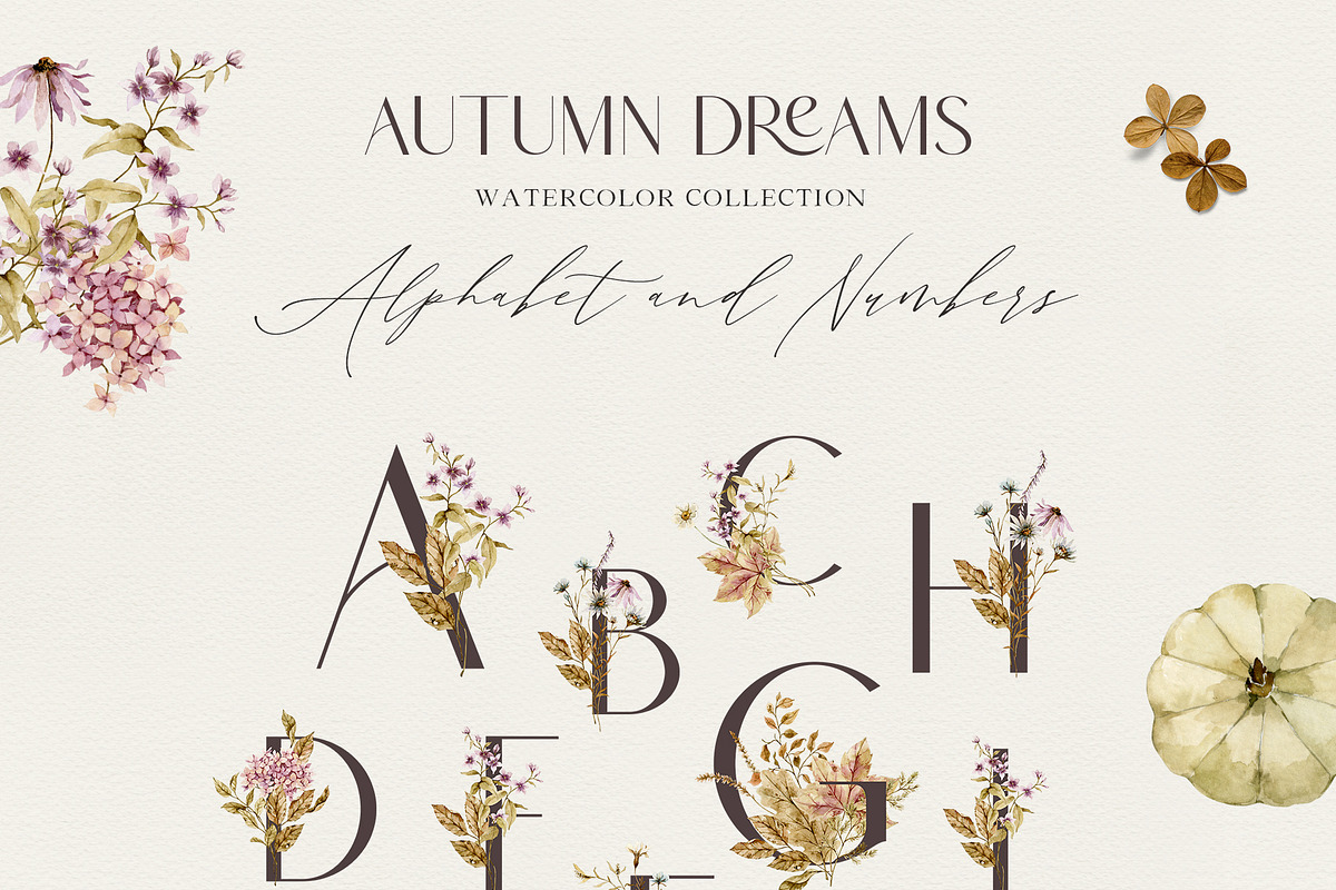 AUTUMN DREAMS watercolor collection, a Seasonal Illustration by long summer (Photo 17 of 18)