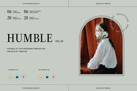 Humble | Instagram & Landing Bundles, a Landing Page Template by Skolastika Phoebe