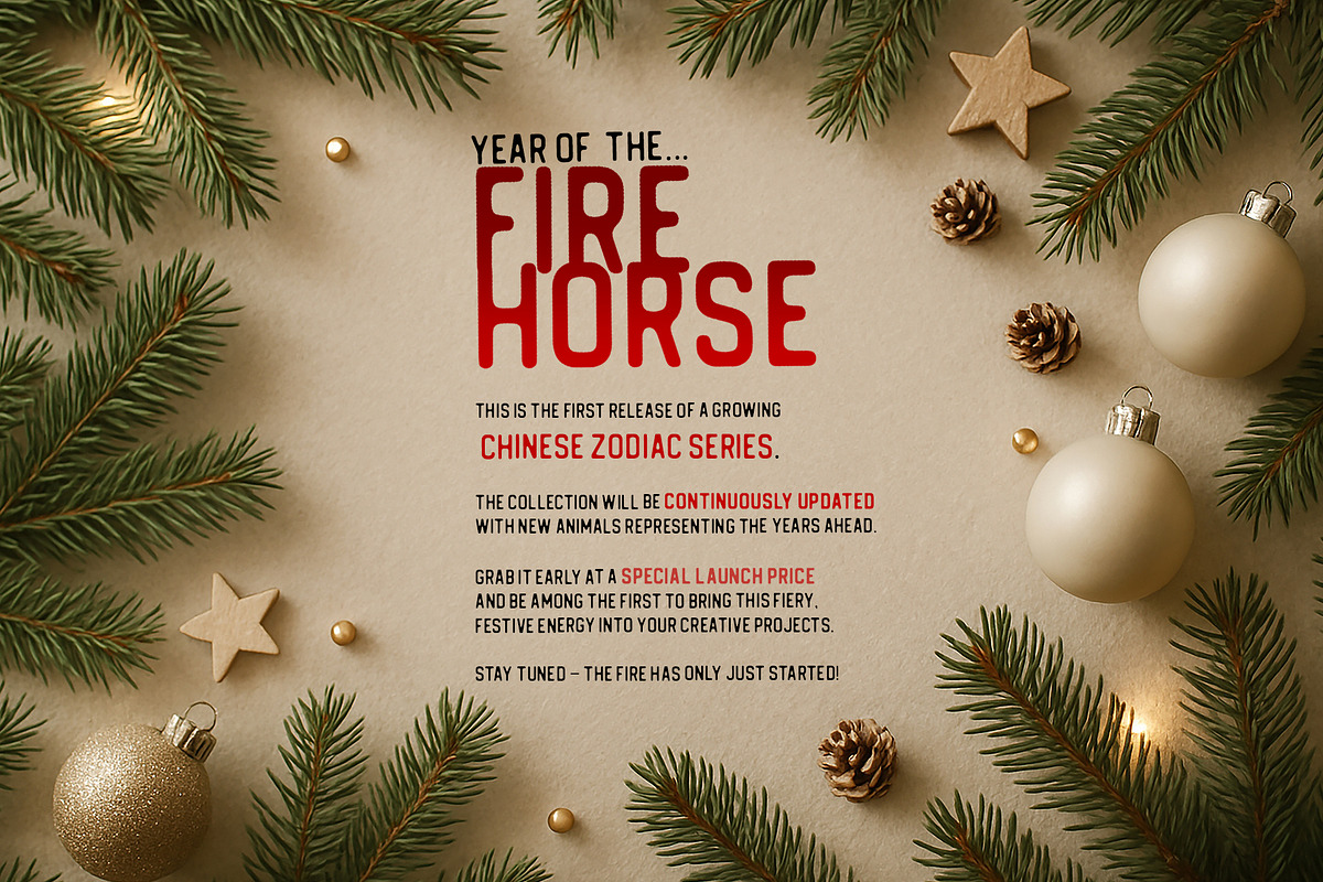 Chinese New Year of the Fire Horse, a Seasonal Illustration by Ekaterina Glazkova (Photo 8 of 9)