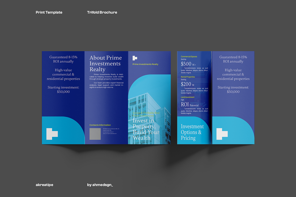 Real Estate Trifold Brochure v4, a Brochure Template by Akreatipe (Photo 1 of 4)