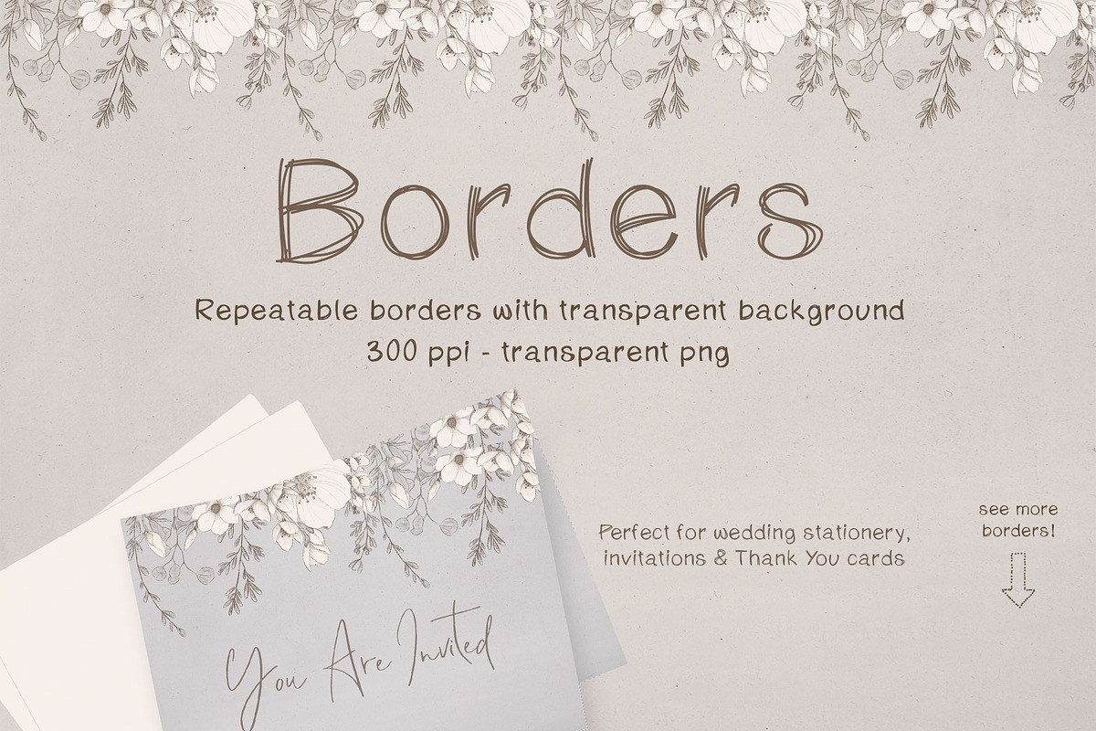 Sketchy Floral Wreaths & Borders, an Illustration by Maggie Stilwell Design (Photo 3 of 7)