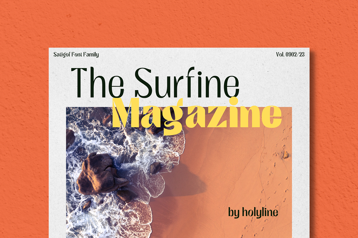 Satigof - Display Family, a Sans Serif Font by Holyline Design (Photo 13 of 16)