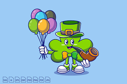 St. Patrick's Clover Leaf Cartoon