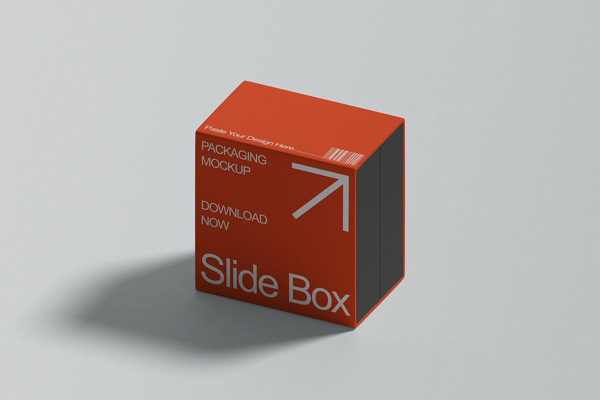 Slide Gift Box Mockup, a Packaging Mockup by UFR_GRAPHIC (Photo 2 of 4)