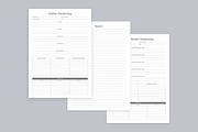 Marketing Planning Pages Set V-02, a Stationery Template by shahsoft (Thumbnail 2 of 3)